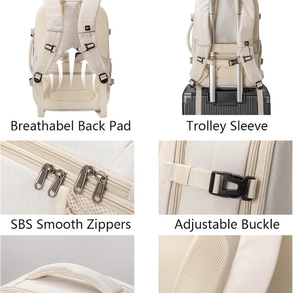 Cream Backpack - Picture 6 of 14